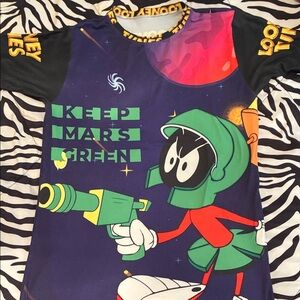 Warner Bros. Marvin the Martian Short Sleeve Tee - Green / Black